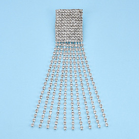 Rectangle de strass en cristal avec épinglette à pampille, insigne créatif en laiton pour vêtements de sac à dos