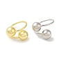 Rack Plating Brass Round Ball Cuff Rings, Cadmium Free & Lead Free, Long-Lasting Plated