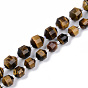 Natural Tiger Eye Beads Strands, Round, Faceted
