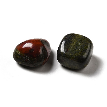 Natural Bloodstone Beads, Tumbled Stone, Healing Stones, for Reiki Healing Crystals Chakra Balancing, Vase Filler Gems, No Hole/Undrilled, Nuggets