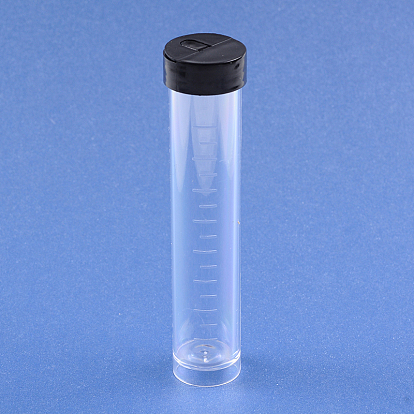 Clear Plastic Tube With A Black Lid