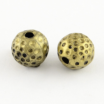 Perles acryliques antiques, ronde