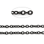 Ion Plating(IP) 304 Stainless Steel Cable Chains, Soldered, without Spool/Card Paper, Flat Oval