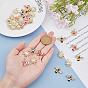CHGCRAFT 32Pcs 8 Style Sun Alloy Glass Pendants, with Bees Alloy Enamel Charms, with Cubic Zirconia