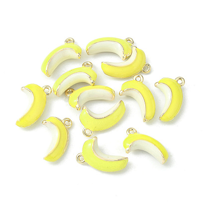 Латунь эмаль подвески, имитация фруктов, золотой свет, банановый шарм