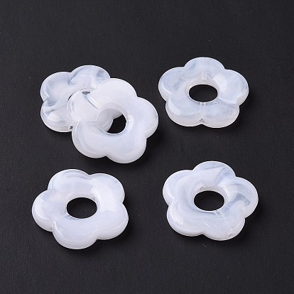 Perles acryliques opaques, fleur