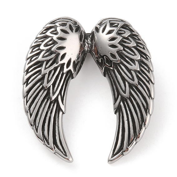 304 Stainless Steel Pendants, Wing Charm