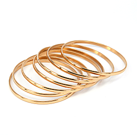 201 Stainless Steel Bangle Sets, 67.5mm, 3.8mm, about 7pcs/set