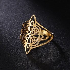 304 стальной полый палец кольца из нержавеющей, узел ведьмы викканский символ