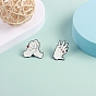 Double Hands Hold Enamel Pin, Electrophoresis Black Plated Alloy Badge for Backpack Clothes