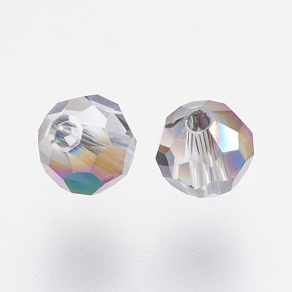 Imitations de perles de cristal autrichien, grade de aaa, à facettes (32 facettes), ronde