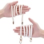 Bolsos de ganchillo de tejido de cuero de pu diy, con fondo, cordón y correa para el hombro, para accesorios de bolsos de hombro artesanales de bricolaje