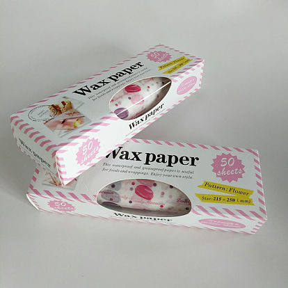 Papel papel a prueba de grasa papel tisú impreso, Rectángulo, para utensilios de cocina para hornear
