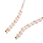 Collier multicouche de noeud de corde de perle naturelle et de graine de verre pour les femmes