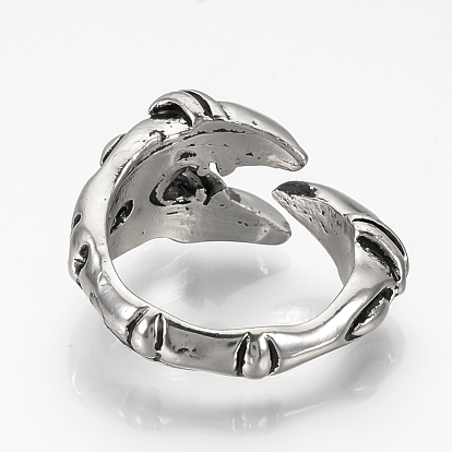 Adjustable Alloy Cuff Finger Rings, Wide Band Rings