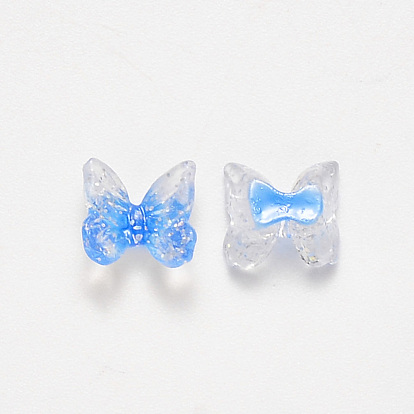 3D Resin Cabochons, with Glitter Powder, Butterfly