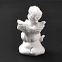 Esculturas de resina imitación yeso, figuritas, decoraciones de exhibición casera, ángel con flauta
