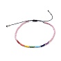 Chakra Jewelry, Nylon Thread Braided Beads Bracelets, with Seed Beads