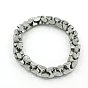 Fashion Non-Magnetic Synthetic Hematite Stretchy Bracelets, 47mm