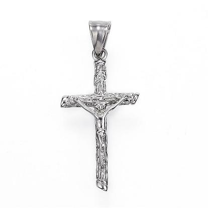 304 Stainless Steel Pendants, For Easter, Crucifix Cross
