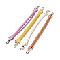 Microfiber Leather Sew on Bag Handles, with Alloy Swivel Clasps & Iron Studs, Bag Strap Replacement Accessories