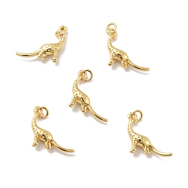 Dinosaur Brass Pendants, with Jump Rings, Cadmium Free & Nickel Free & Lead Free