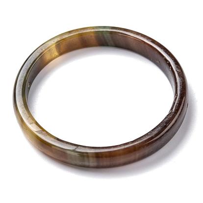 Natural Agate Bead Frames, Dyed & Heated, Ring