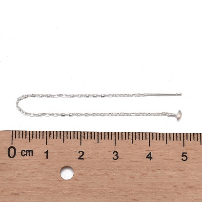 925 Результаты шпильки стерлингового серебра, с печатью 925, нить, с кабельным цепи