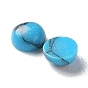 Cabujones azul turquesa sintéticos, media vuelta / cúpula