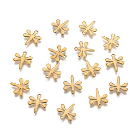Dragonfly 304 Stainless Steel Charms, 12x10.5x1mm, Hole: 1mm