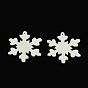 Flocon de neige teint pendentifs en bois, 41x26x2mm