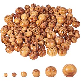 Round Wood Beads, with Vacuum Package