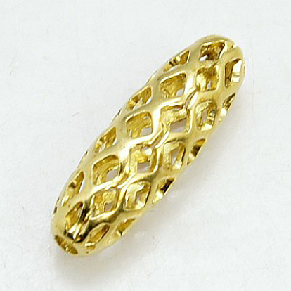 Brass Filigree Beads, Oval