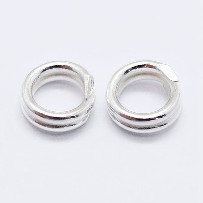 925 Sterling Silver Split Jump Rings, Double Loop Jump Rings, Round Rings