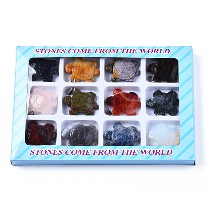 Драгоценный камень подвески, с медными застежками, разнообразные, черепаха, , 43x36x11 мм, отверстие : 11x4 мм