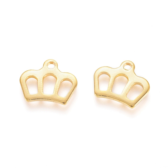 304 Stainless Steel Charms, Crown