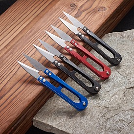 Sharp Steel Scissors, Mixed Color, 106x22x10mm, 12pcs/dozen