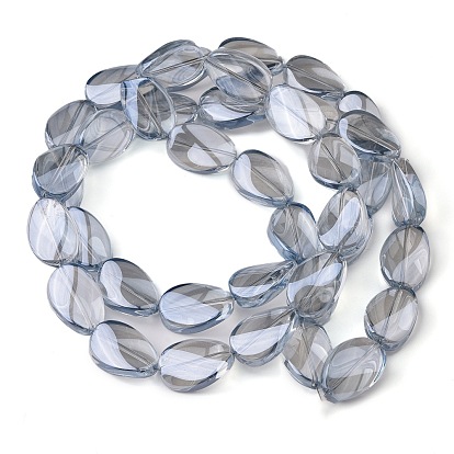 Transparent Electroplate Glass Bead Strands, Mixed Style, Teardrop