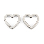 Zinc Alloy Spring Gate Rings, Heart Rings