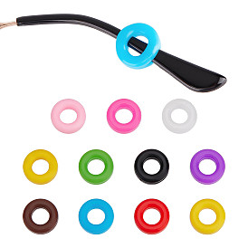 Gorgecraft 50 paires 10 couleurs lunettes en silicone oreillettes, attaches de lunettes confort antidérapantes