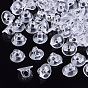 Transparent AS Plastic Charm Base Settings, for Flat Back Cabochons, Hair Findings, DIY Hair Tie Accessories