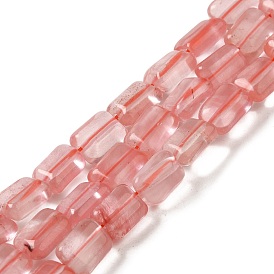 Cherry Quartz Glasse Beads Strands, Rectangle