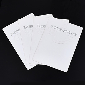 Cartes d'affichage de clou d'oreille en carton, rectangle avec mot bijoux de mode