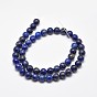 Lapis lazuli naturelles brins de perles rondes