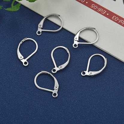 304 Stainless Steel Leverback Earring Findings, with Loop