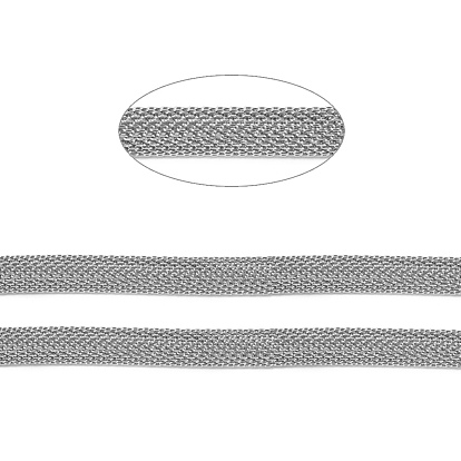 304 Stainless Steel Mesh Chains/Network Chains, Unwelded, with Spool