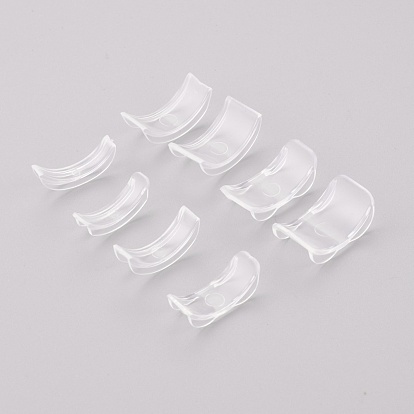 8 pièces 8 tailles ajusteur de taille de bague invisible en plastique, ajustement 1~10 anneaux de largeur mm