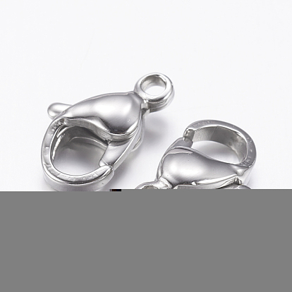 316 Surgical Stainless Steel Lobster Claw Clasps, Parrot Trigger Clasps, Manual Polishing