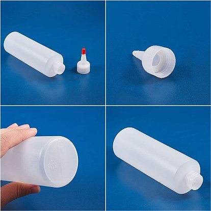 PandaHall Elite Plastic Glue Bottles, Bottle Caps Through-hole