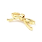 Rack Plating Brass Pendants, Cadmium Free & Lead Free, Long-Lasting Plated, Bowknot Charms